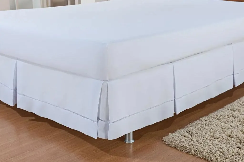 Saia Box Para Cama Casal Queen Branco