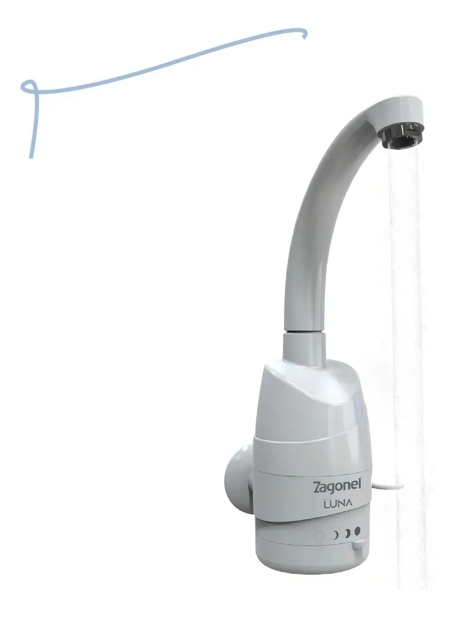Torneira Elétrica De Parede Zagonel Luna 4T 5500W Branca
