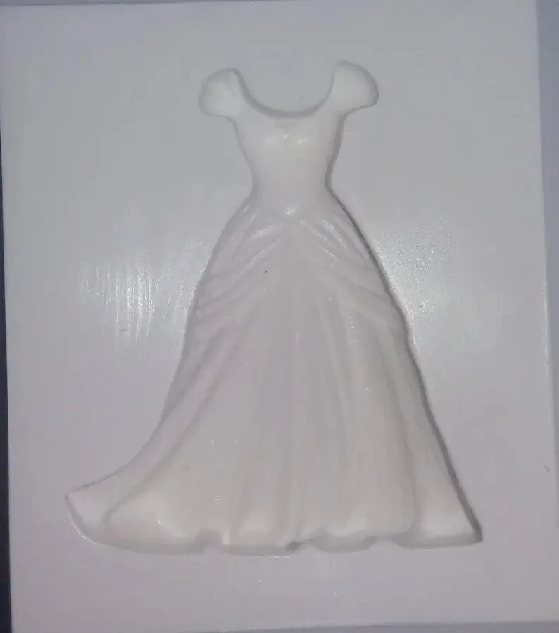 Molde De Silicone Vestido Da Cinderela Confeitaria E Biscuit