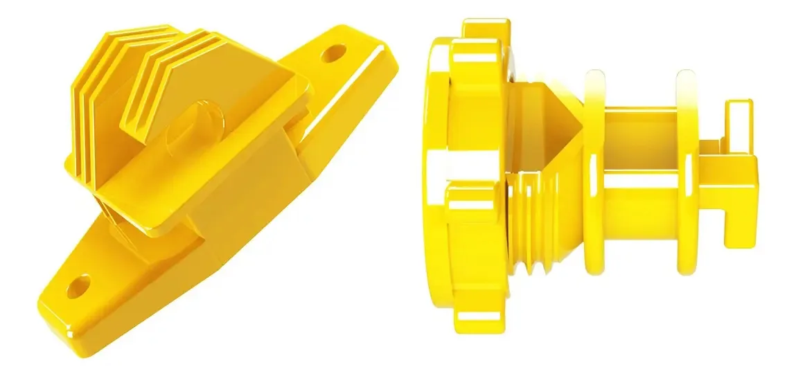 Isolador Cerca Elétrica Guia Vergalhão 3/8 50 Un + 50 W Cor Amarelo
