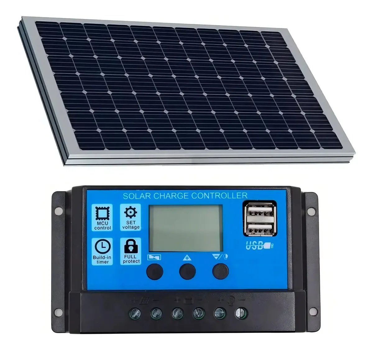 Painel Placa Energia Solar Fotovoltaica 60w Watts + Control
