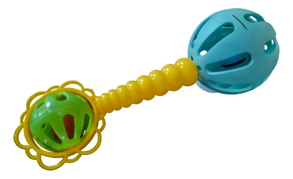 Brinquedo Chocalho Interativo Para Bebê Colorido Bolinha