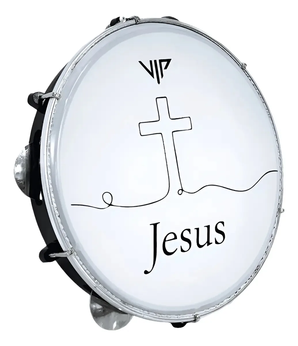 Pandeiro Jesus Profissional 10 pol