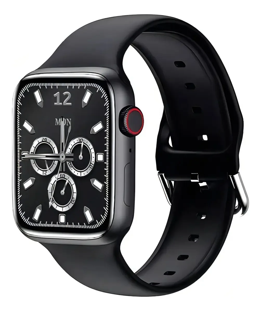 Relógio Hw22 Plus Preto Smartwatch Carregador Indução iPhone