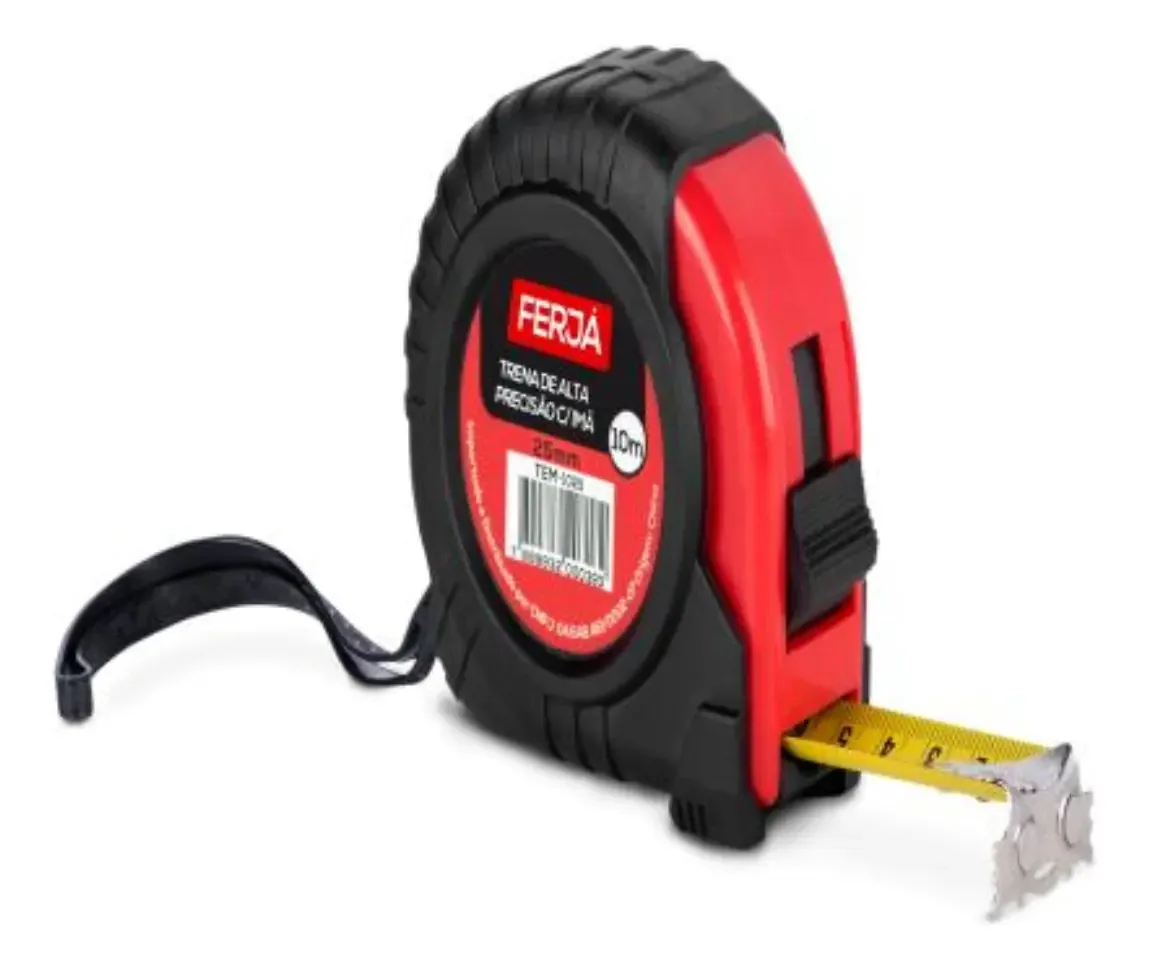 Trena Emborrachada 10mx25mm C/ Ímã Pro Ferja