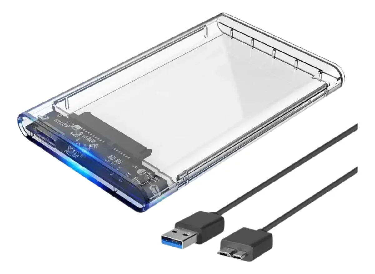 Case Slim P/ Hd Externo Computador Ssd Hdd Sata 2.5 Usb 3.0 Pklk Premium