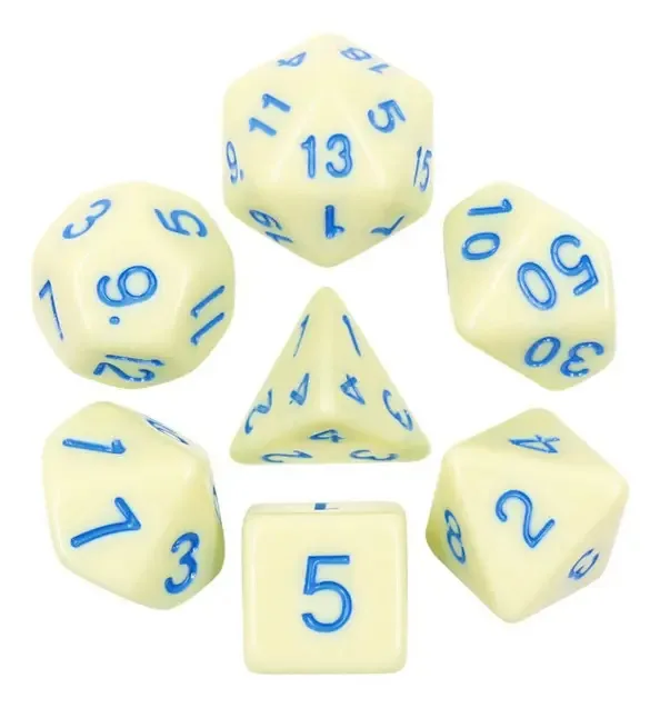Dados Rpg Conjunto Com 7 Dados Opacos Diversas Cores Cor Eggshellrobin