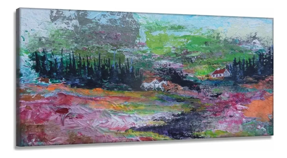 Quadros Canvas 130x60cm - Arte Decorativa, Chassi Madeira