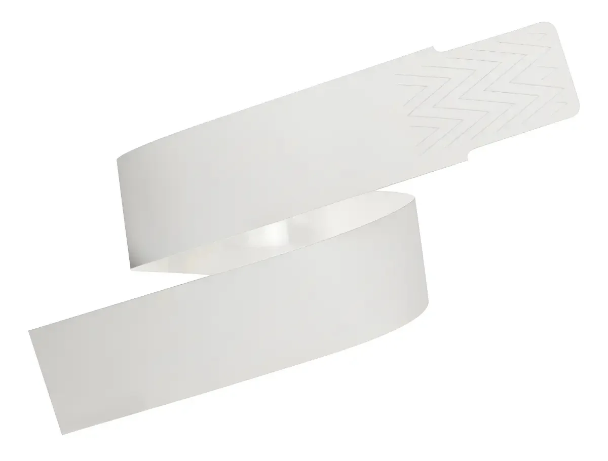 100 Pulseiras Evento Sem Personalização - P/ Impre.laser Cor Branco