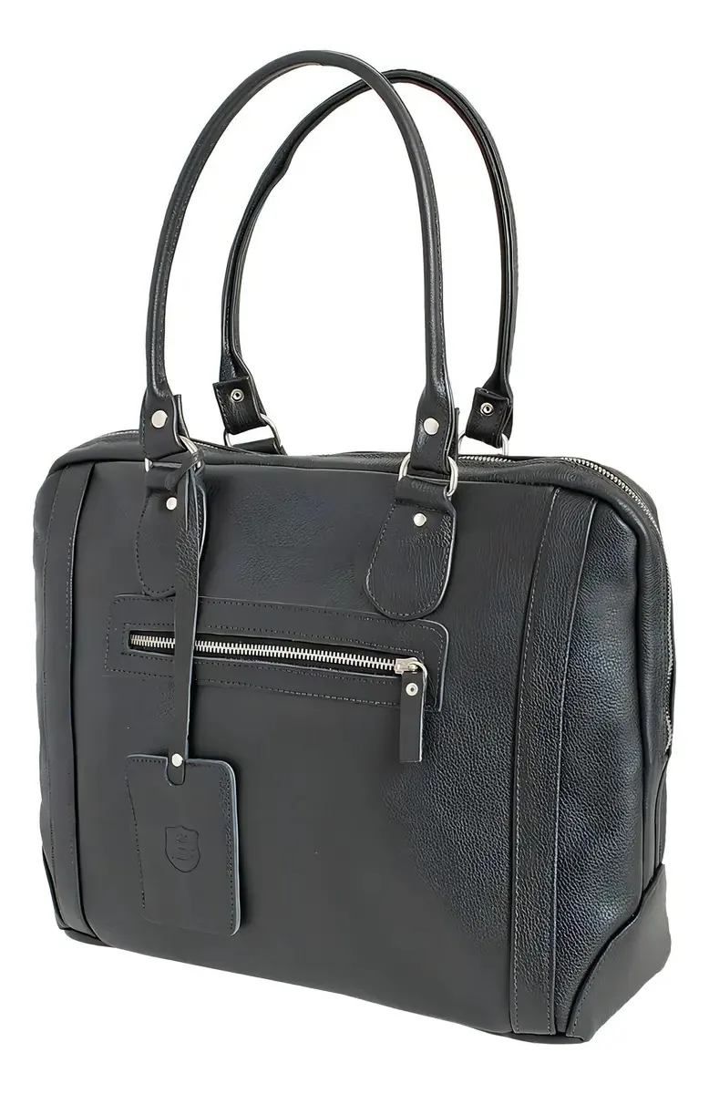 Bolsa Pasta Em Couro 8909 Preto Jfe Couro