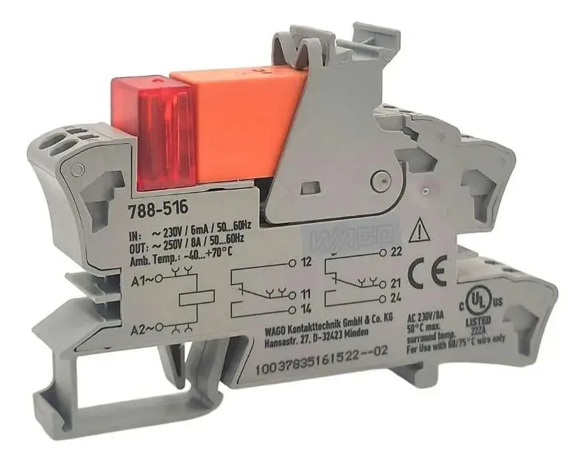 Relé Acoplador 230v 2 Contatos Wago - 788-516n