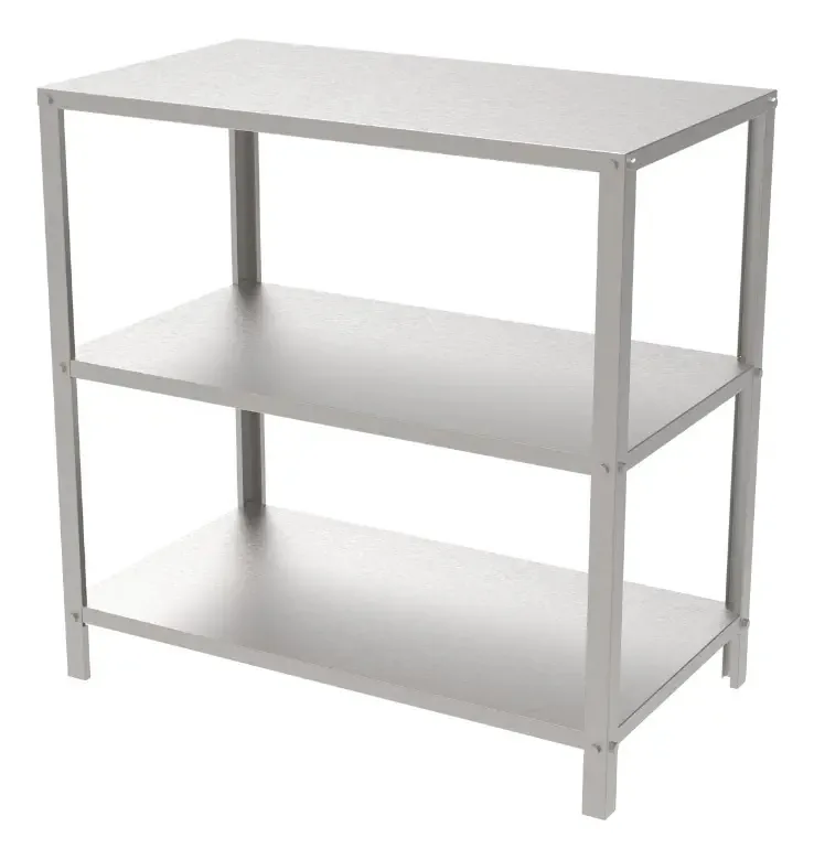 Mesa Inox 90x50 3p Bancada Manipulação Cozinha Industrial
