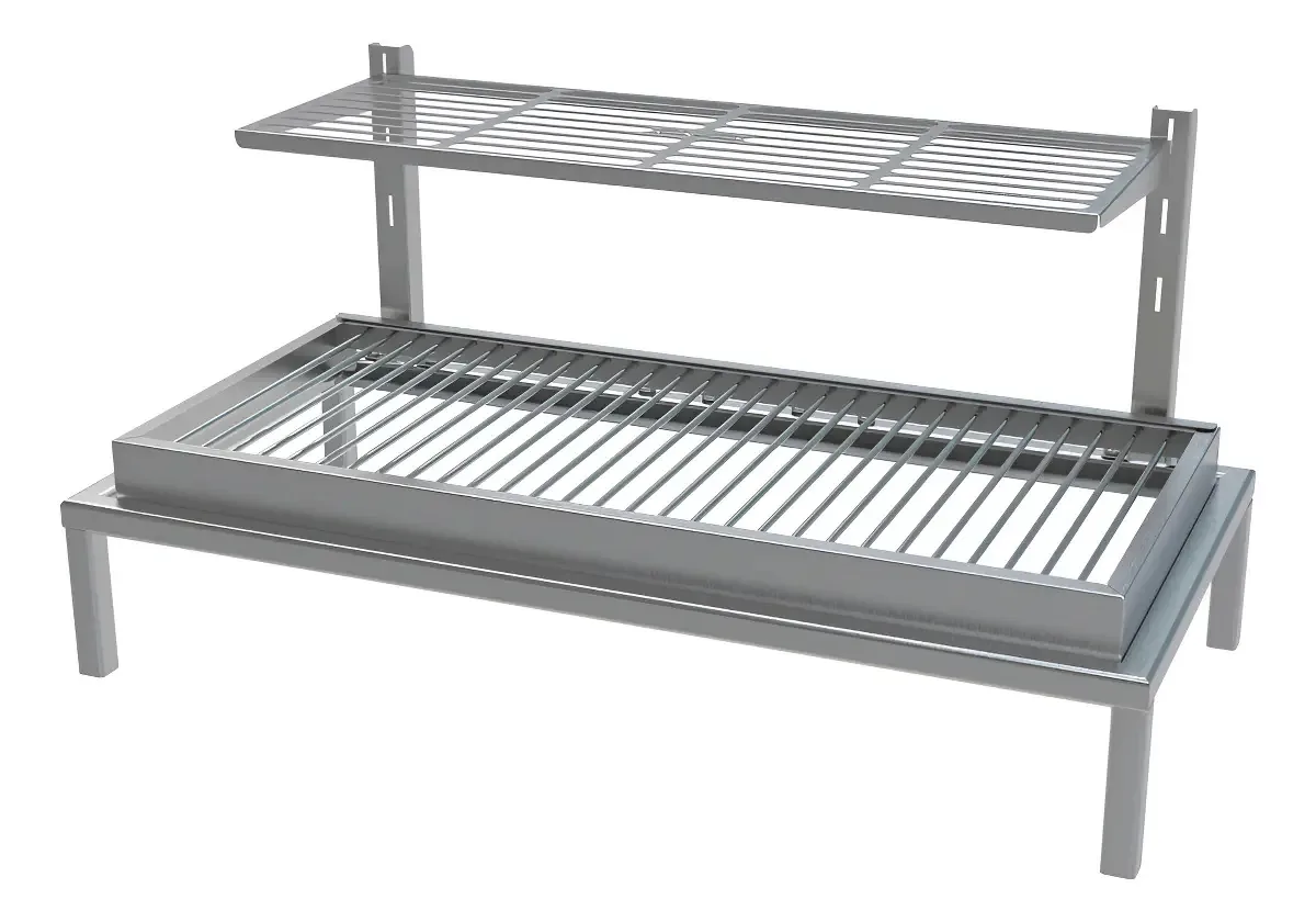 Parrilla Para Alvenaria Com Grelha Uruguaia De Inox 68x34cm