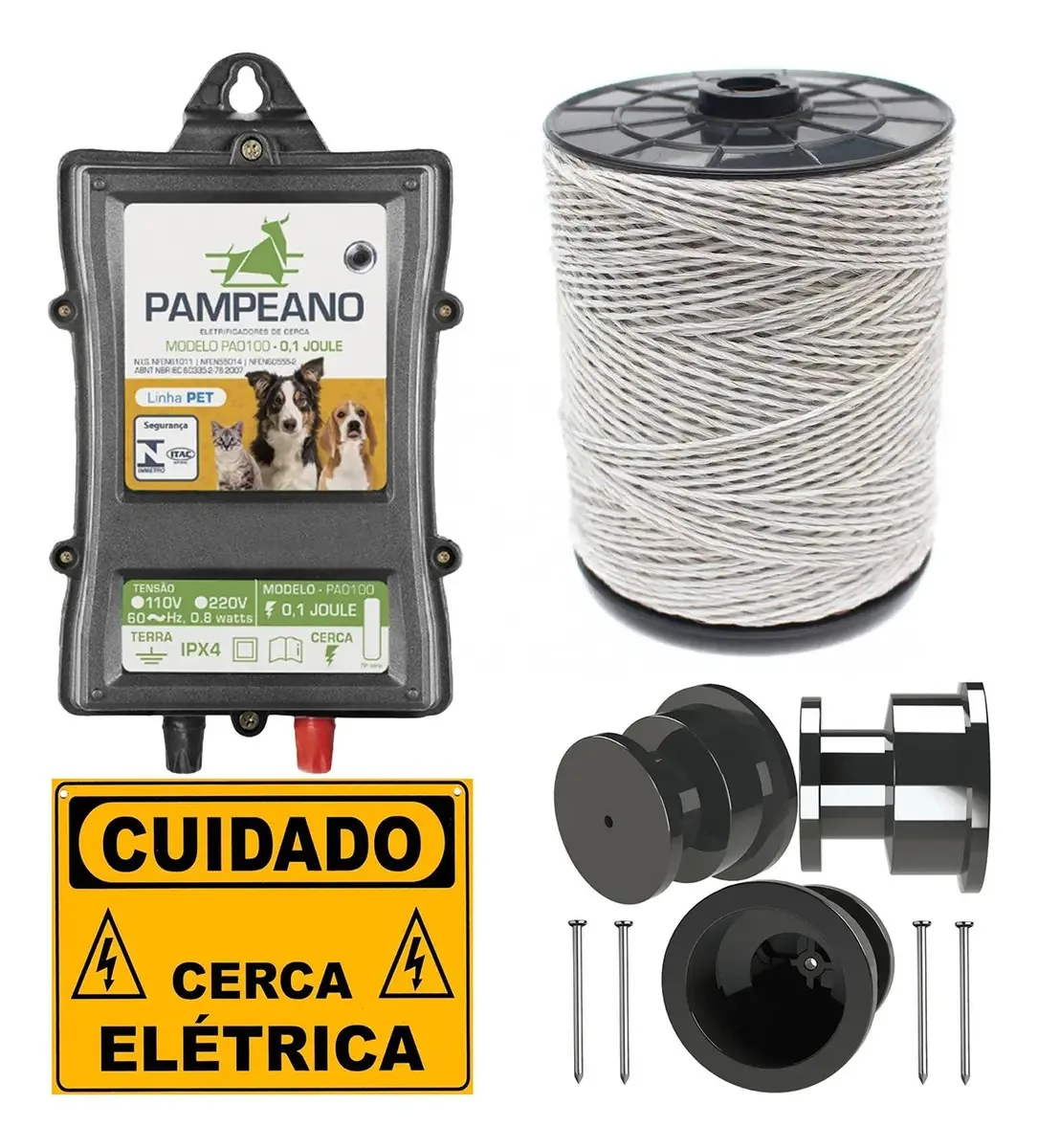 Cerca Eletrica Rural P/ Coelhos Caes Gatos Animais Pequenos