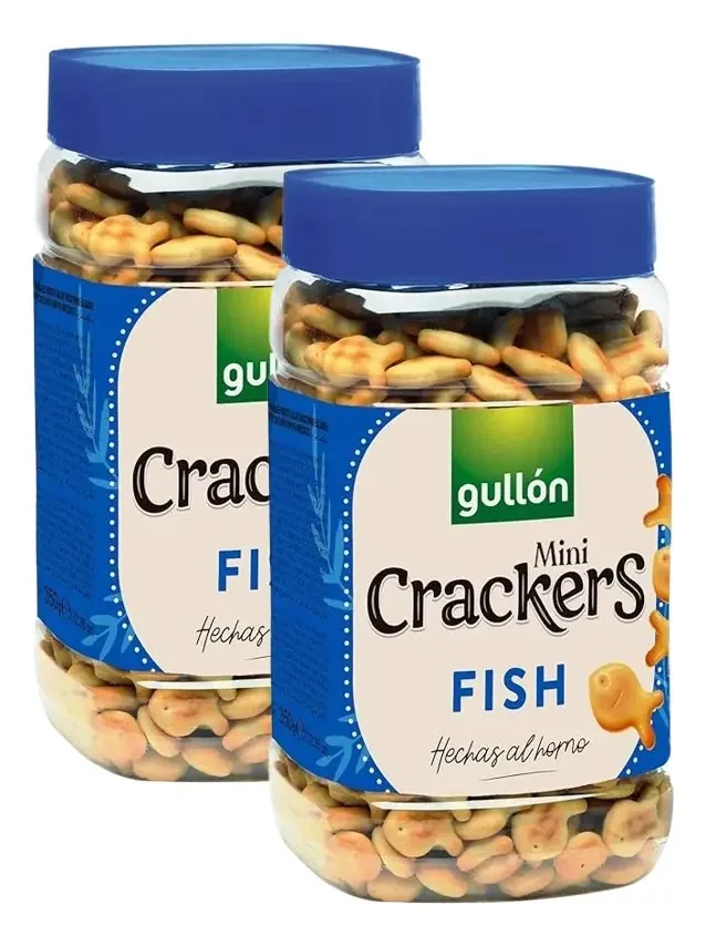 Gullón Kit 2 Biscoitos Aperitivo Mini Fish Crackers