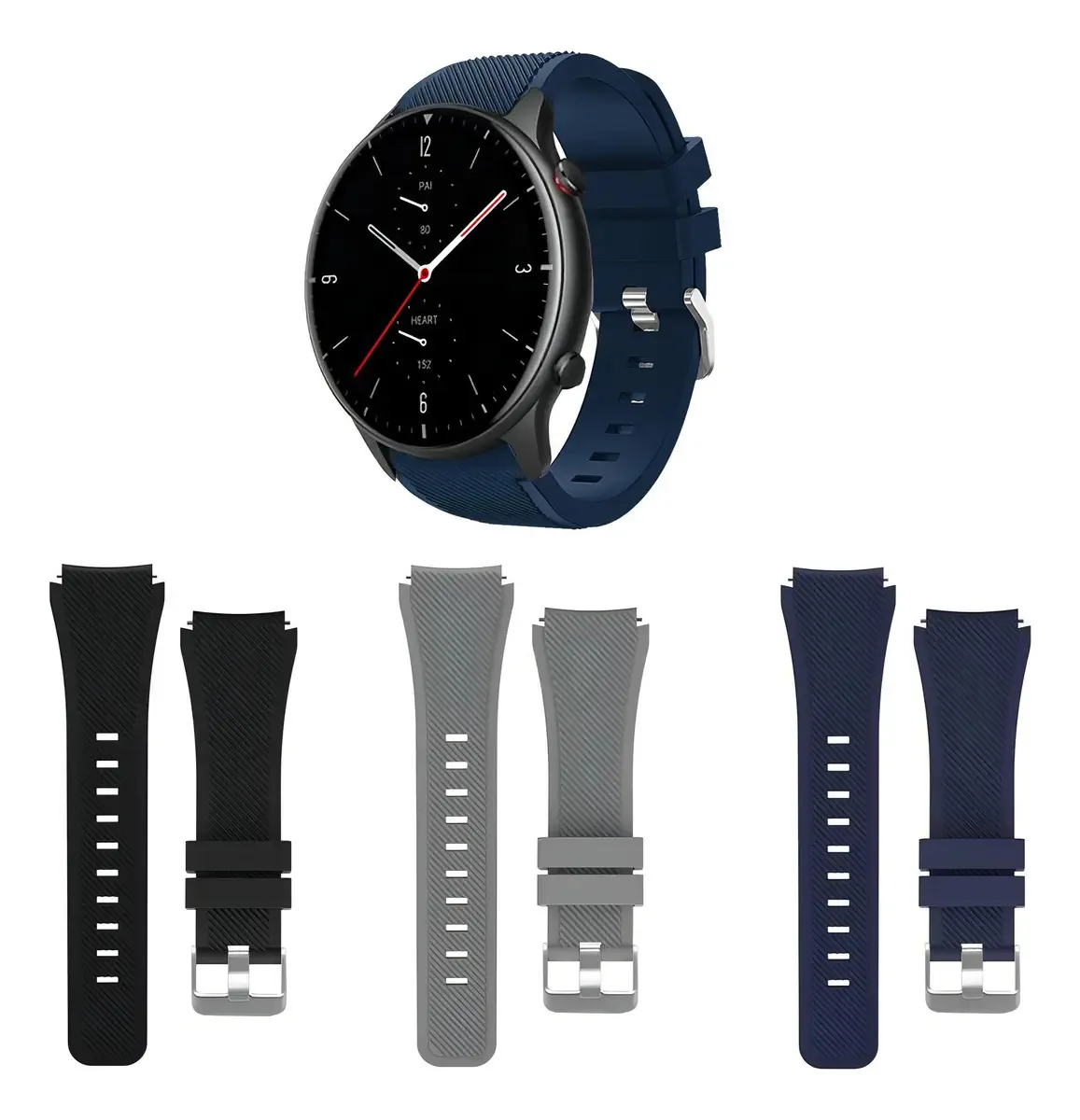 Kit 3 Pulseiras Para Amazfit Gtr 2 Ou Gtr 2e Troca Fácil