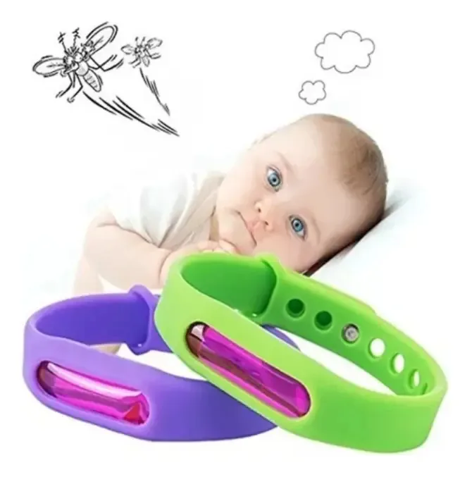 5 Uni Pulseira Anti Mosquito Repelente Natural Com Citronela Cor Azul