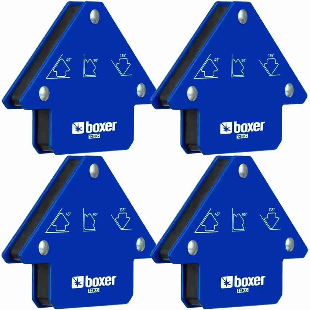 Kit 4 Esquadro Magnético Para Solda 12kg - Boxer