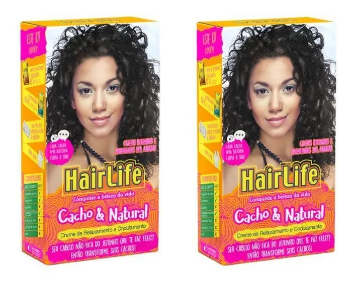 Creme Alisante Hairlife Cachos 180g - Kit Com 2un