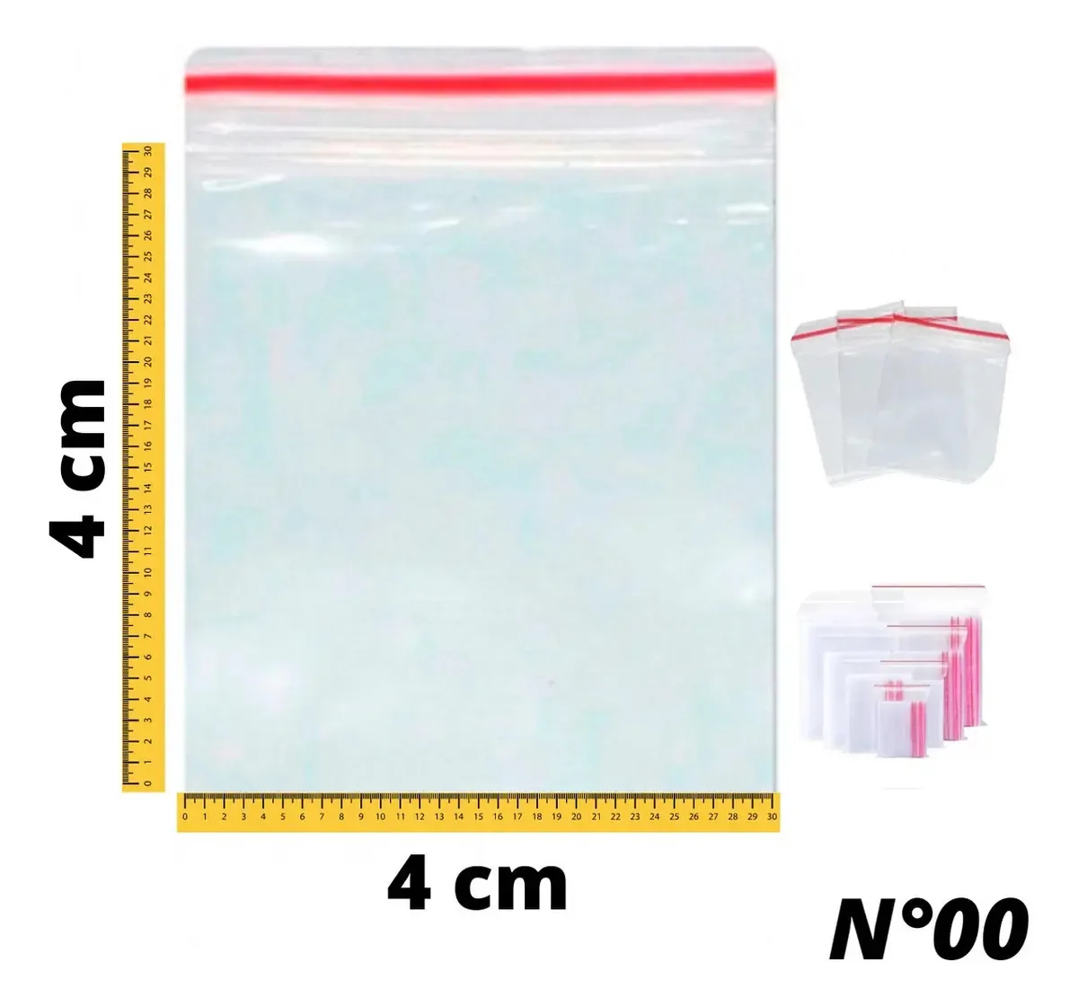 1000 Sacos Zip Lock 4x4 Hermético Saquinho Zip Transparente
