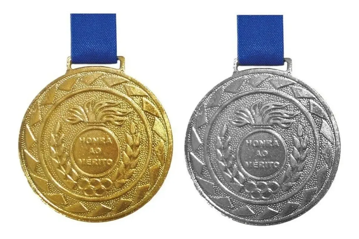Kit C/30 Medalhas De Ouro + 30 Medalhas De Prata M43 Crespar