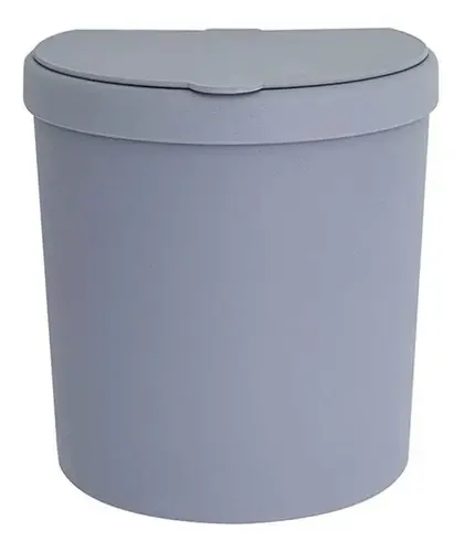 Lixeira P/ Pia De Cozinha Bancadas Clean Tampa Aba 2,5l Cor Cinza