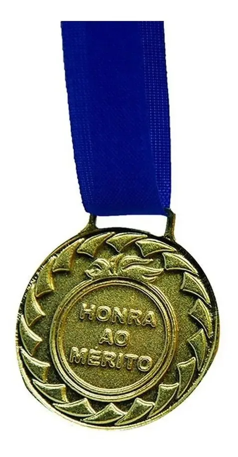 Kit 12 Medalhas Honra ao Mérito Ouro M30 Crespar Com Fita Aço 1020
