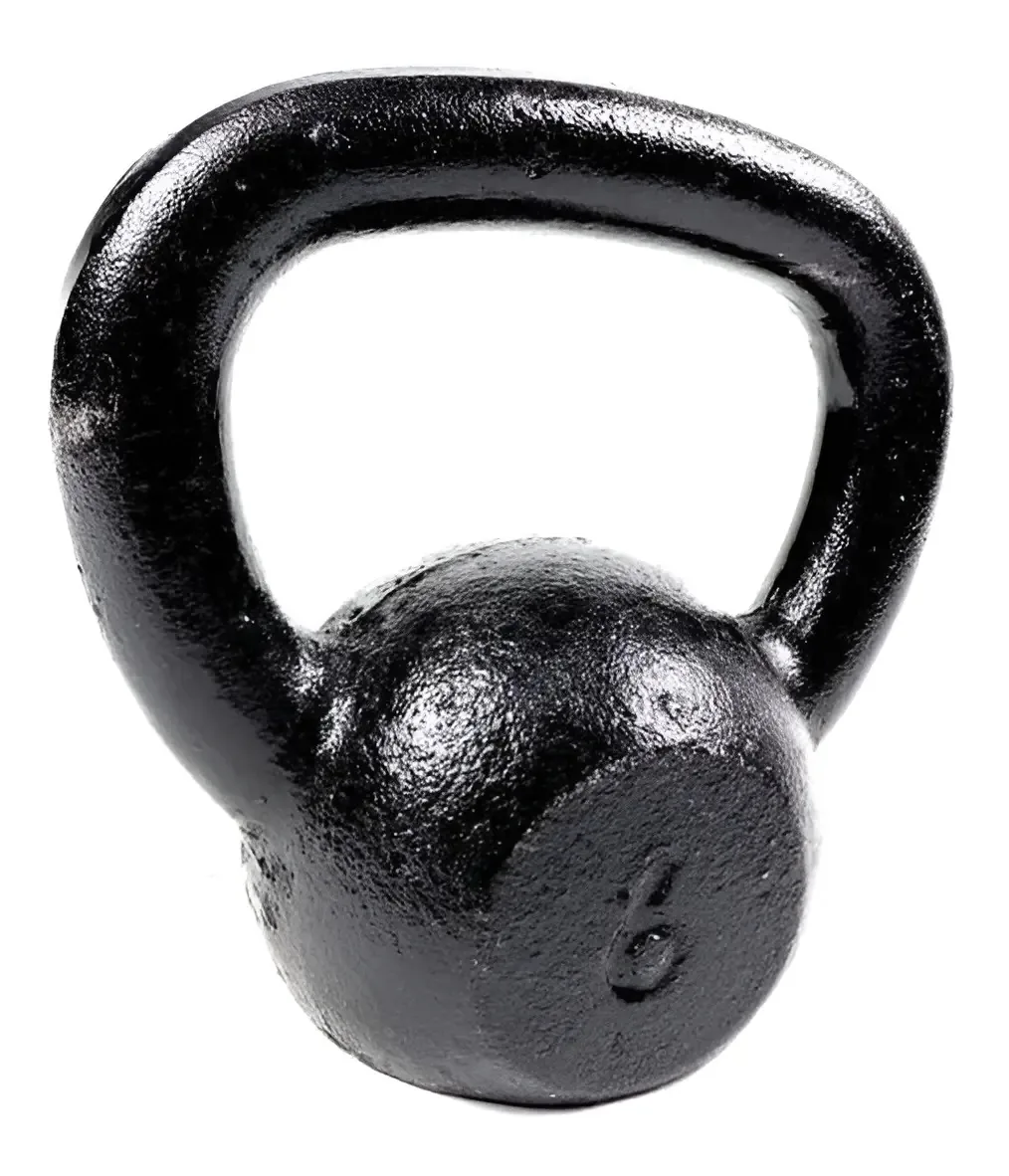 Kettlebell Ferro Fundido Musculação Fitness Funcional 6kg Cor Preto