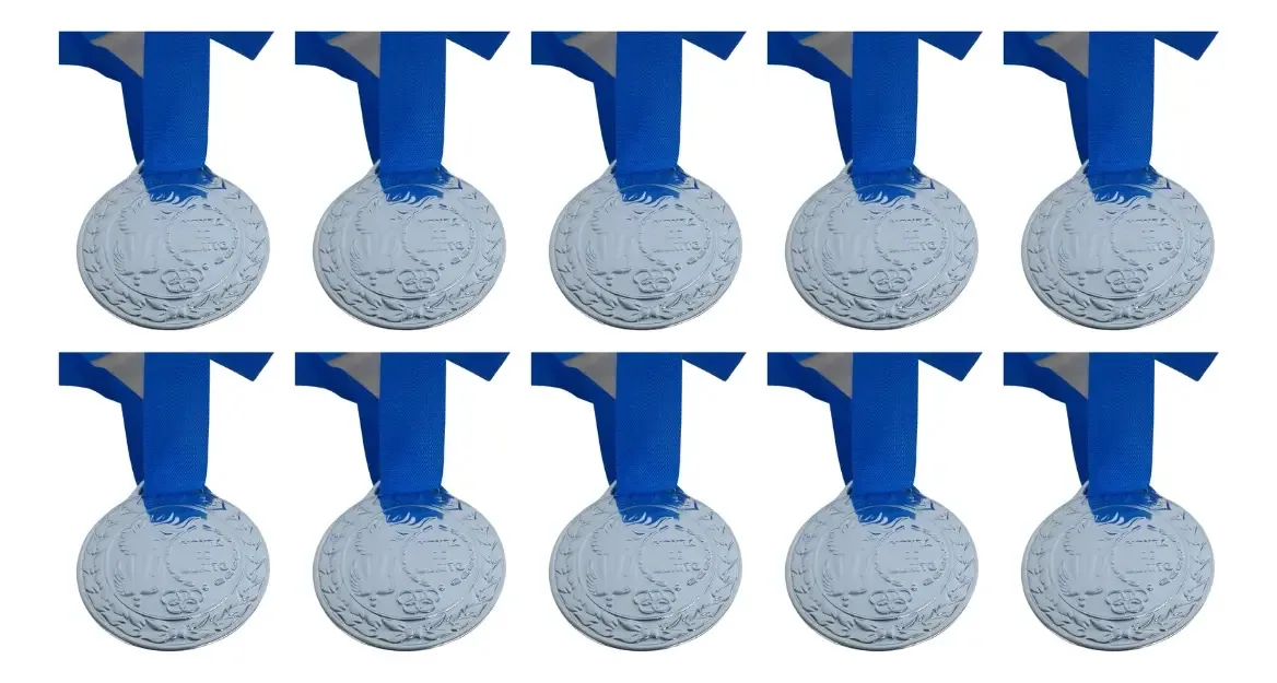 Kit C/10 Medalhas De Ouro Prata Ou Bronze Honra Ao Merito943