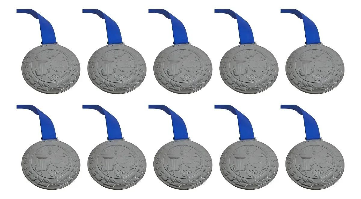 Kit C/10 Medalhas De Ouro Prata Ou Bronze Honra Ao Merito950