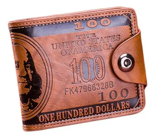 Carteira Masculina Couro Legítimo Marrom Federal Time 6 Slots Porta Moedas