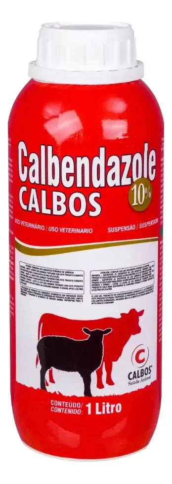 Calbendazole 10% Calbos 1L Vermífugo Líquido Para Cavalos