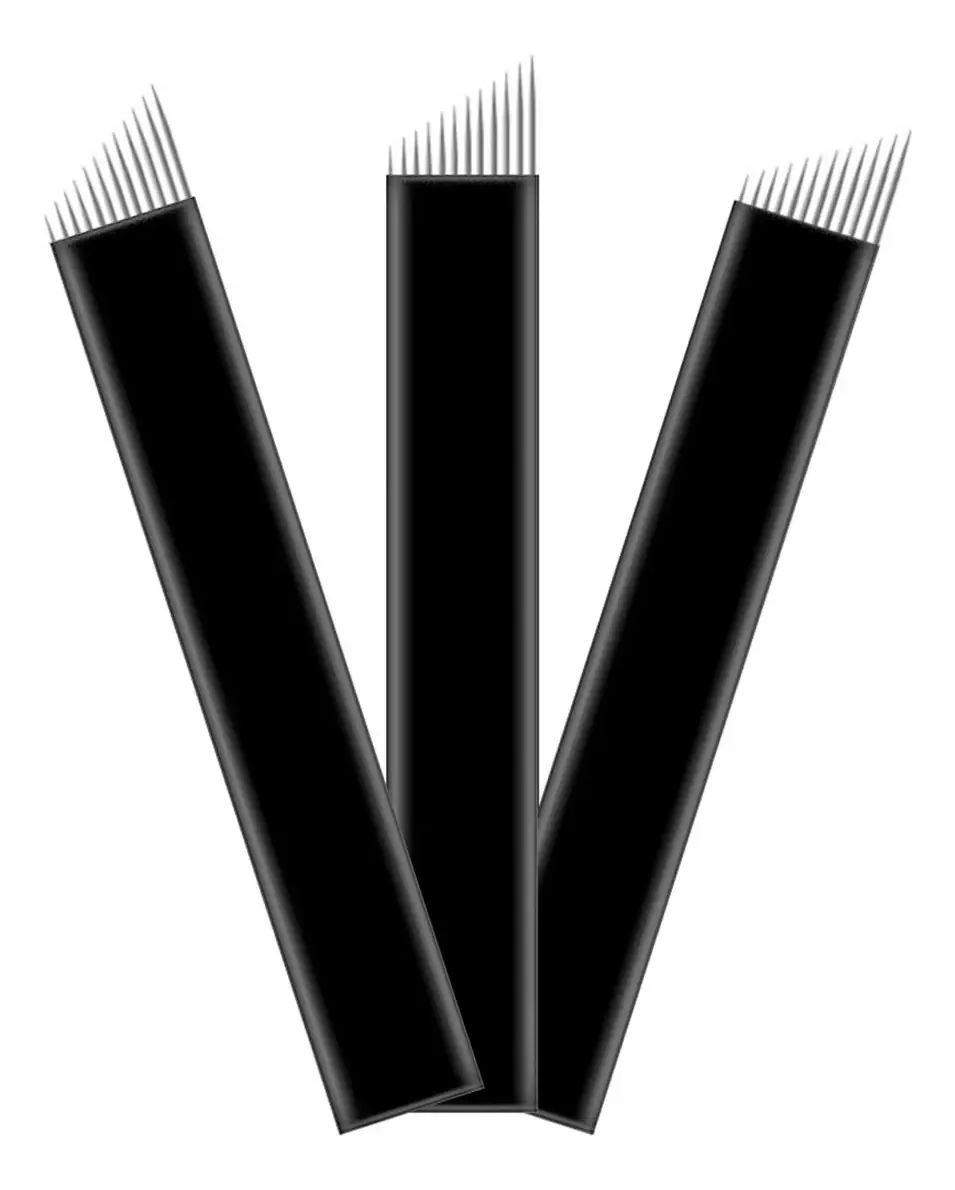 50 Lâminas Para Tebori Modelos Cor 12 Flex 0.18mm Nano