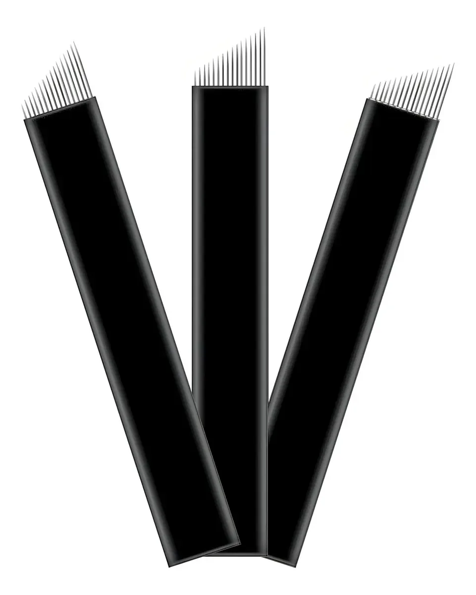 50 Lâminas Para Tebori Modelos Cor 16 Flex 0.18mm Nano