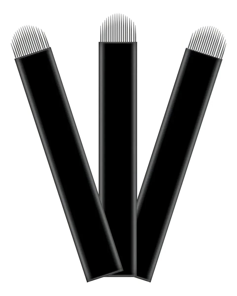 50 Lâminas Para Tebori Modelo 18u Flex 0.15mm Ultra Nano