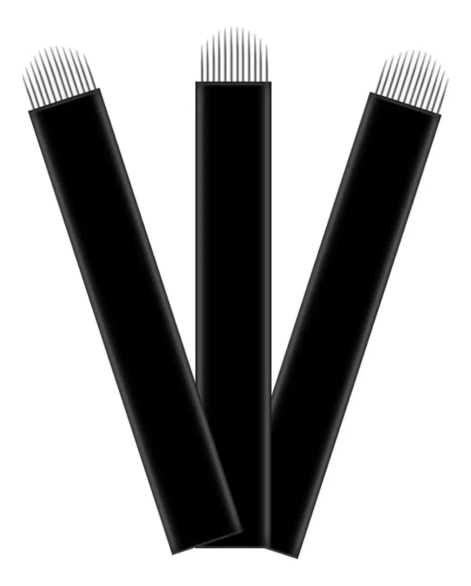 50 Lâminas Para Tebori Modelos Cor 12u Flex 0.18mm Nano