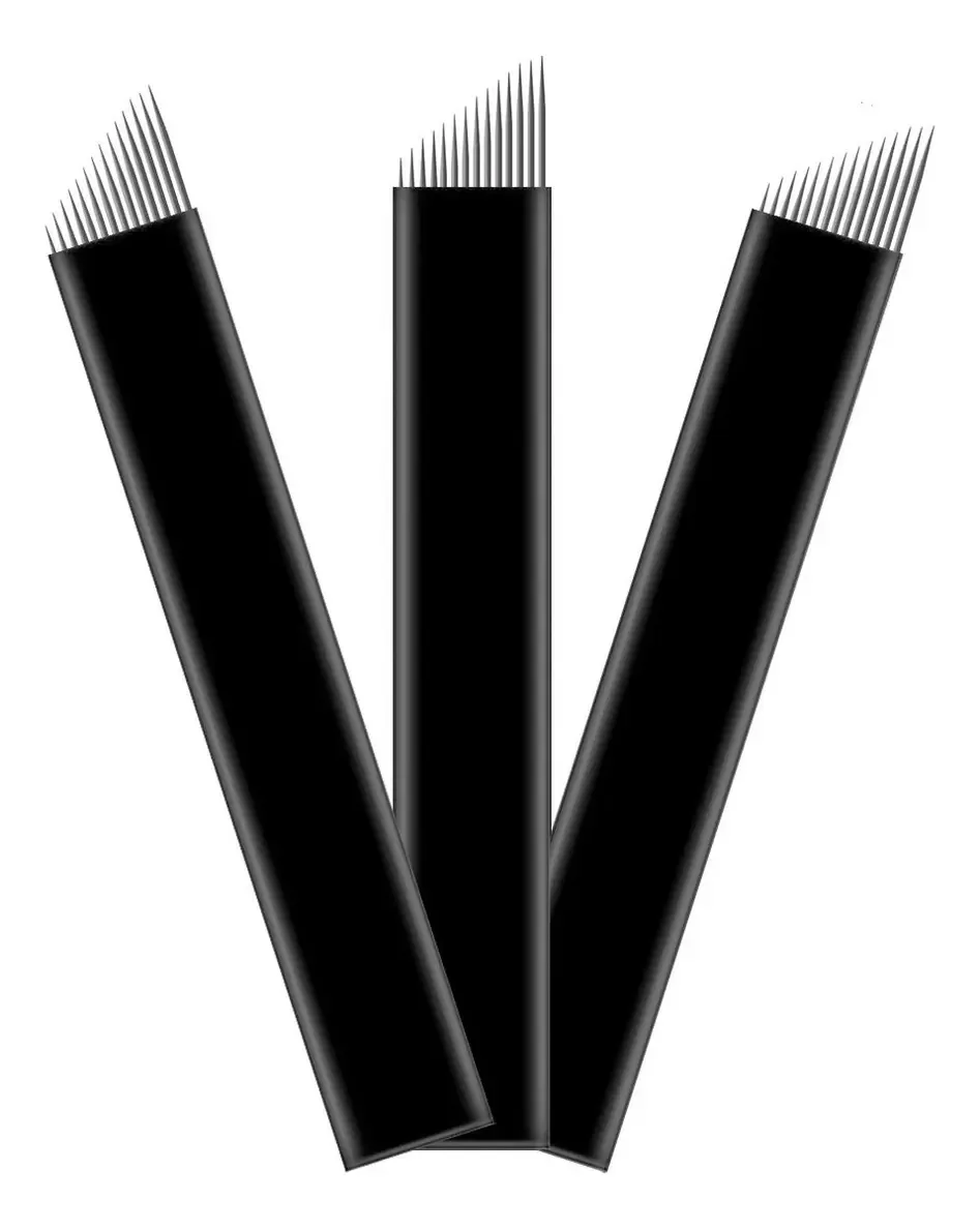 50 Lâminas Para Tebori Modelos Cor 14 Flex 0.18mm Nano