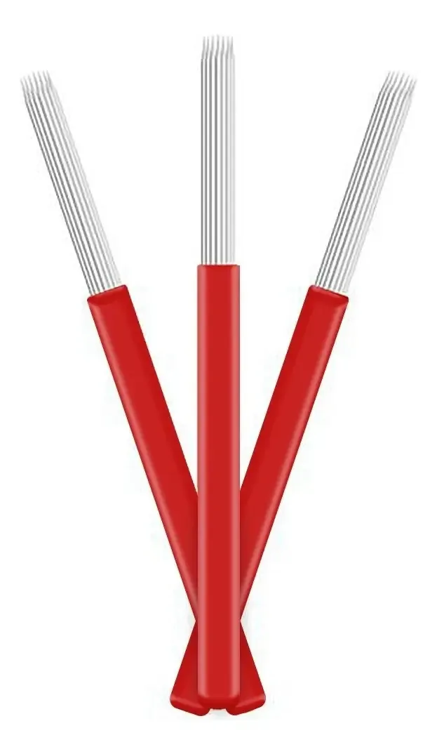 50 Lâminas Para Tebori Modelos Cor 9 Circular 0.25mm
