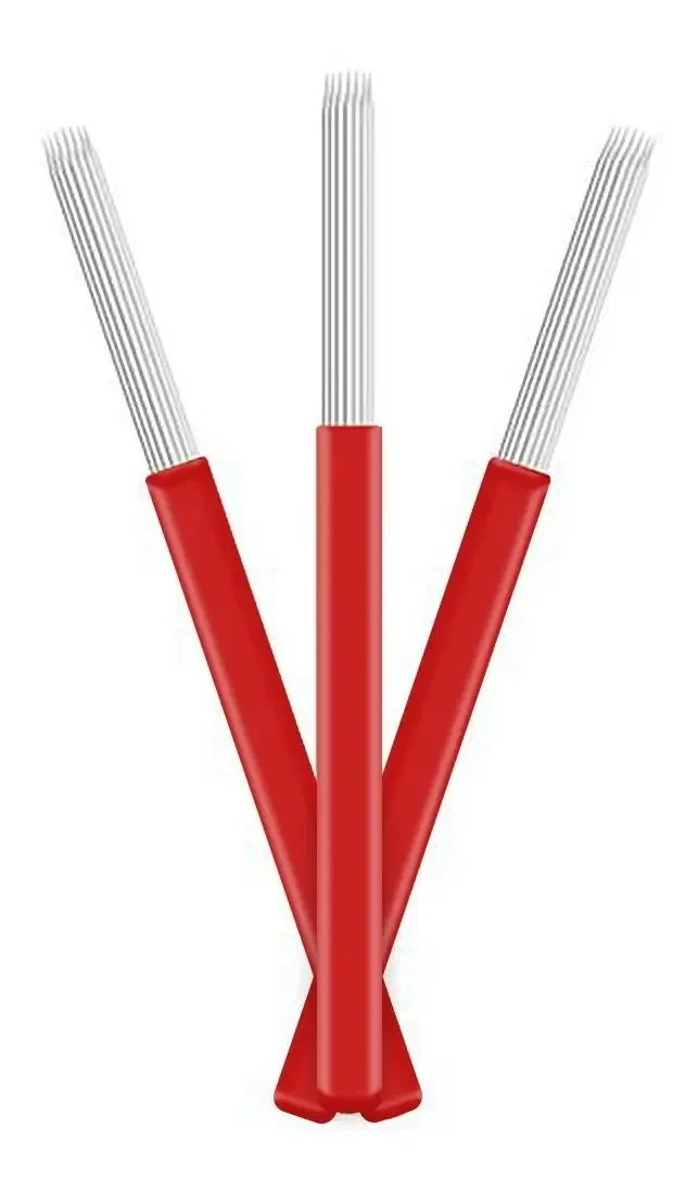 50 Lâminas Para Tebori Modelos Cor 19 Circular 0.25mm