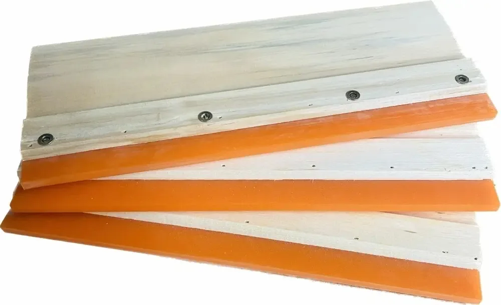 Rodo 35 Cm De Madeira Poliuretano 60sh Laranja Serigrafia