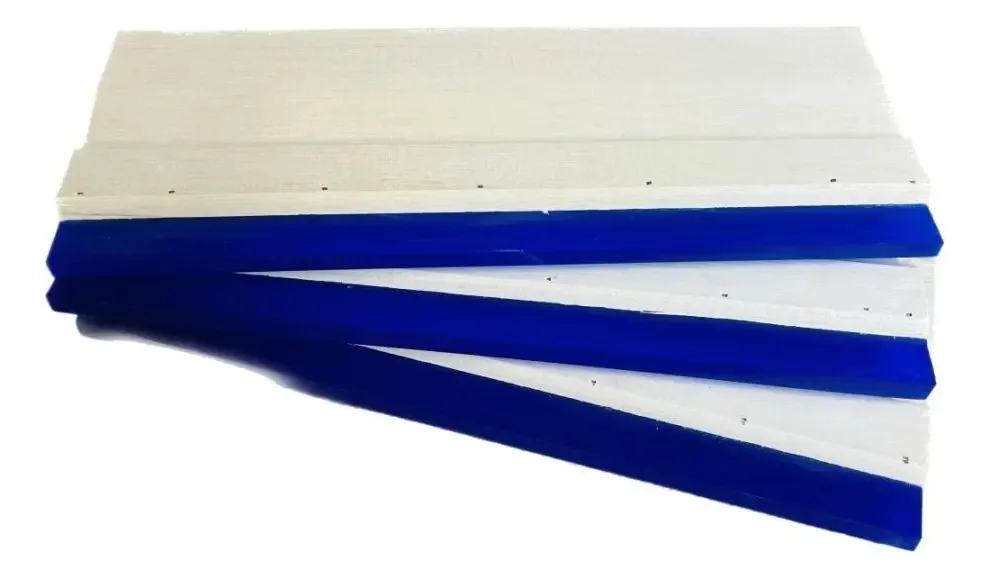 Rodo Madeira 25cm Poliuretano Azul DISK SILK Serigrafia Tinta UV