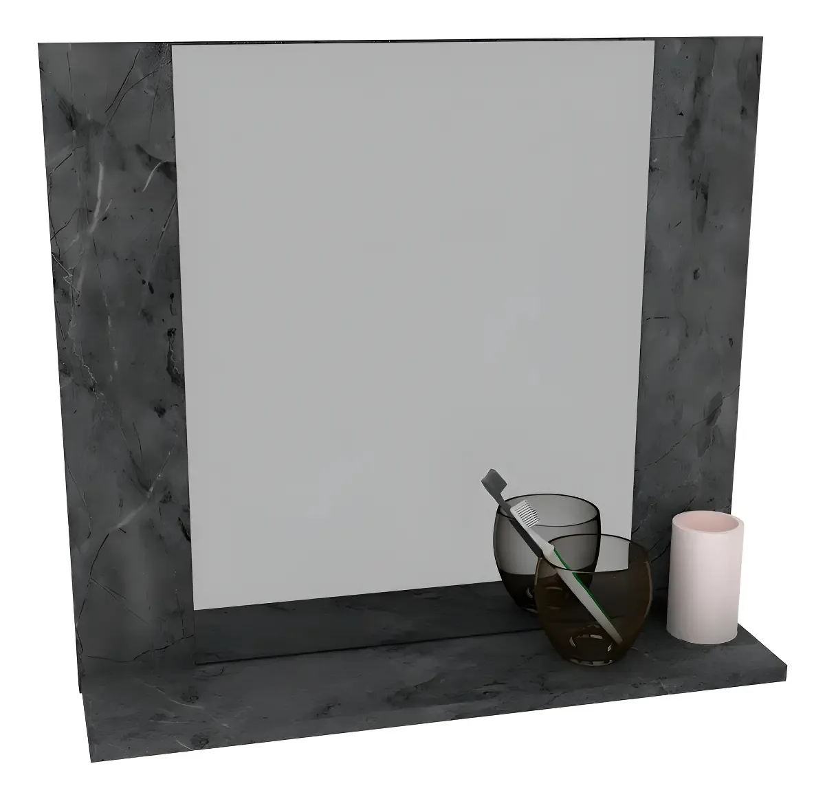 Espelheira Para Banheiro Bn3610 Marmore Lunar