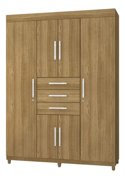 Guarda Roupas 06 Portas E 03 Gavetas 10020 Nature Vlr