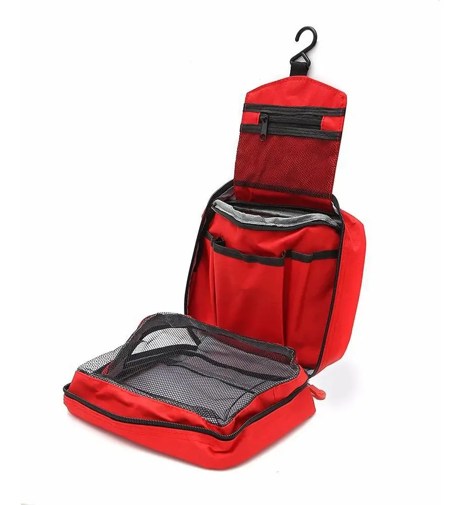 Necesserie Gancho Organizadora Higiene Viagem Vermelho