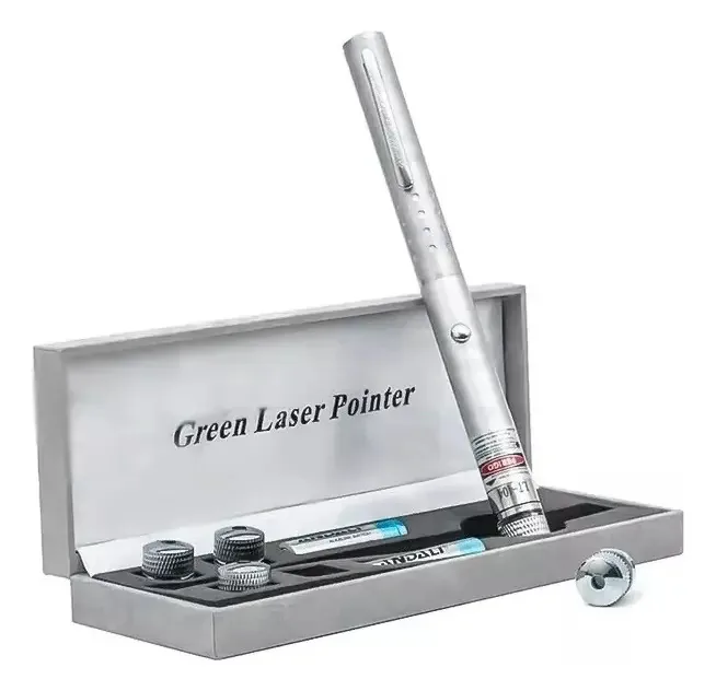 Caneta Laser Longo Alcance 5 Pontas - Luatek Laser Cinza