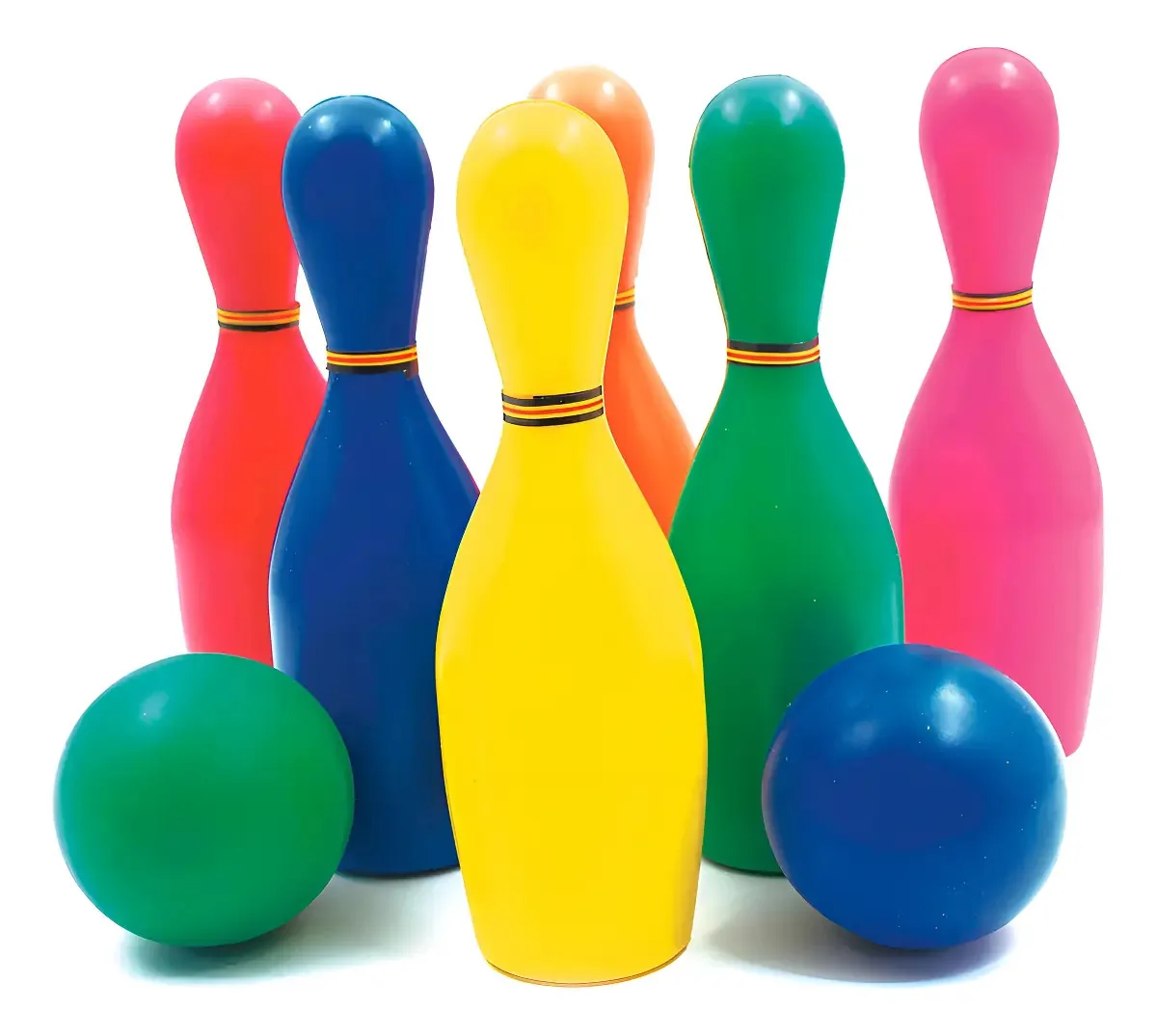 Brinquedo Jogo De Boliche Infantil 6 Pinos E 2 Bolas