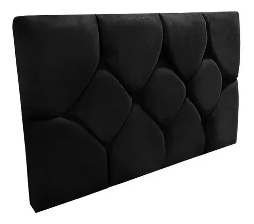 Cabeceira Painel De Camas Box Solteiro Estofada Kasi Preto