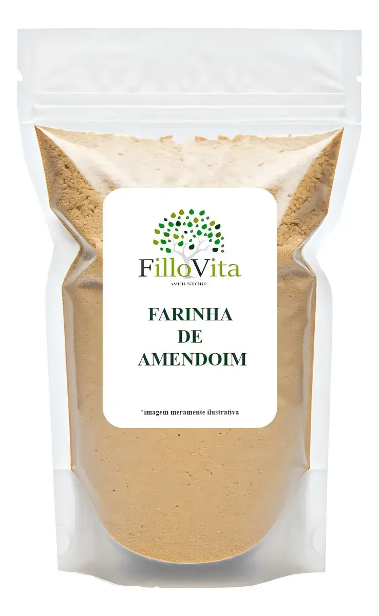 Farinha De Amendoim Torrado E Moído Fillovita Embalagem 1kg