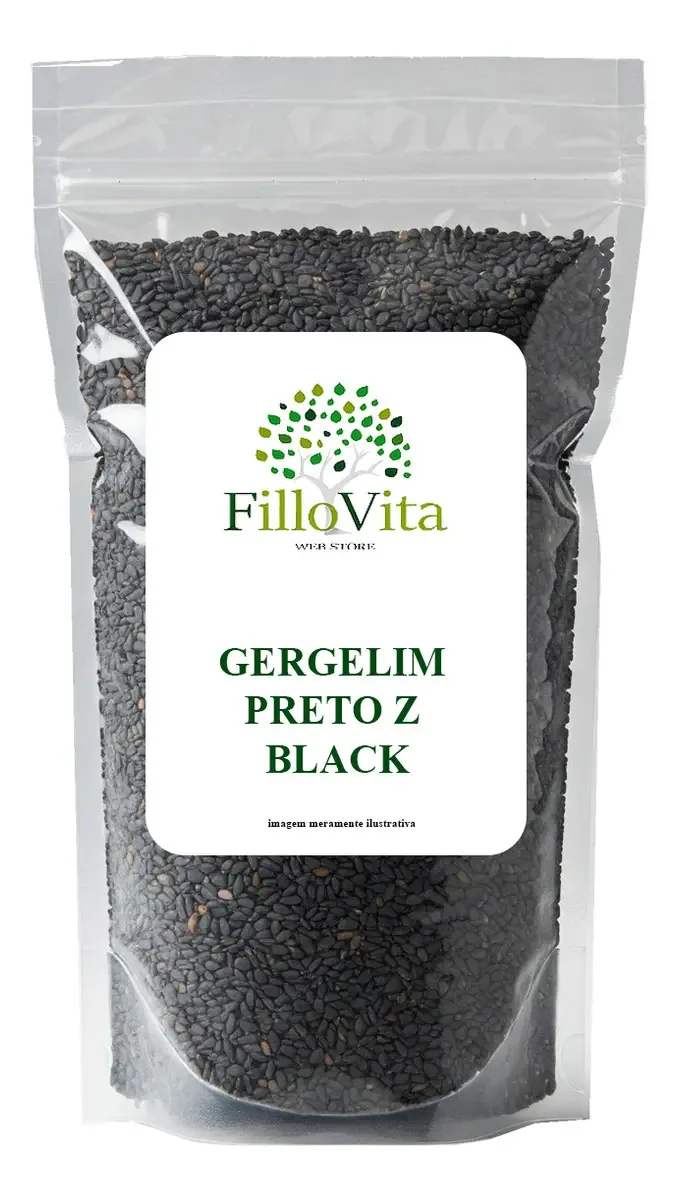 Gergelim Preto Premium - Embalagem 1 Kg