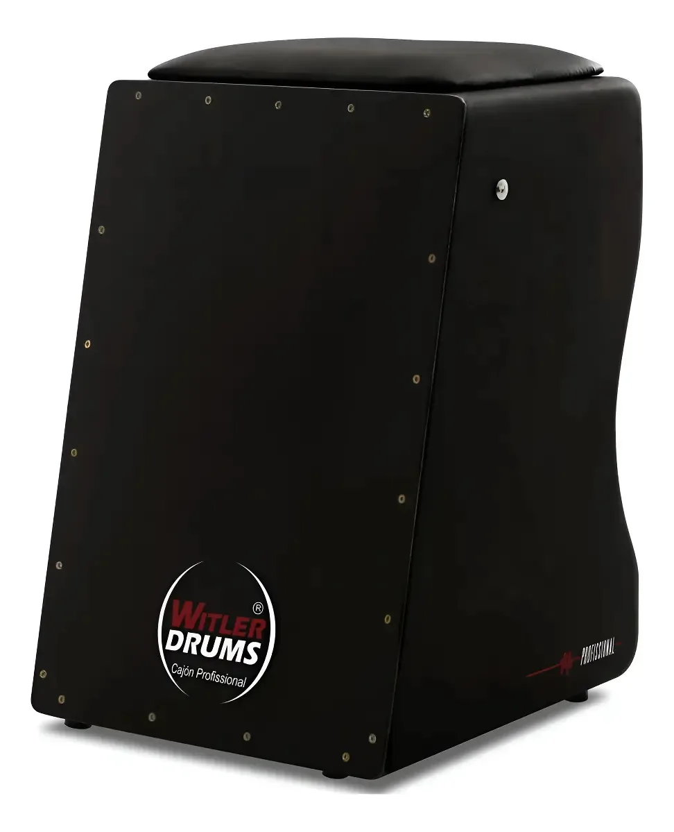 Cajón Tradicional Acústico Profissional | Preto